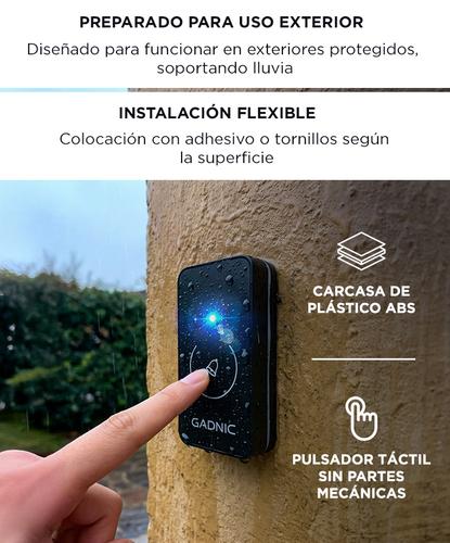 Portero Timbre Inalambrico Gadnic DKL1223 Transmisor Receptor - 4