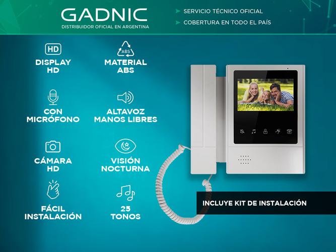 Portero Electrico Con Visor Gadnic Con Visión Nocturna y Micrófono  Usado - 1