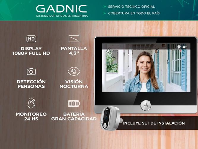 Timbre Gadnic con cámara mirilla puerta  - 1