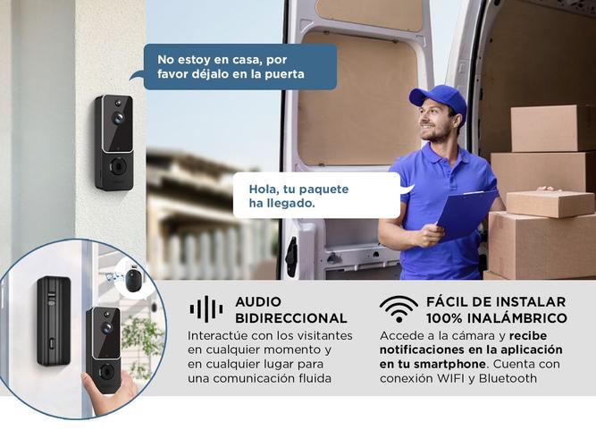 Cámara y Timbre Gadnic con Audio Bidireccional - 2