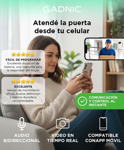 Cámara y Timbre Gadnic con Audio Bidireccional - 1