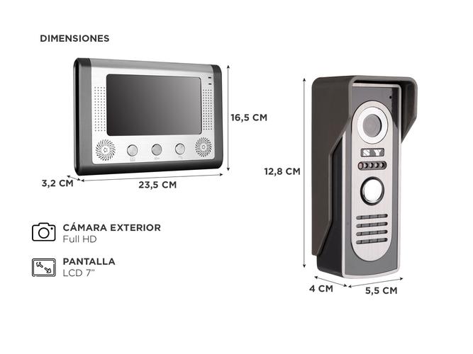 Portero Visor Electrico Timbre Gadnic Pantalla Lcd Con Camara - 5