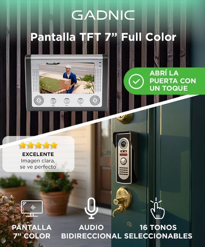 Portero Visor Electrico Timbre Gadnic Pantalla Lcd Con Camara - 1