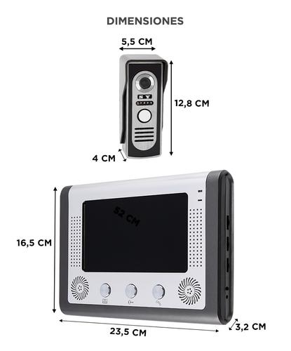 Portero Visor Electrico Timbre Gadnic Pantalla Lcd Con Camara - 5