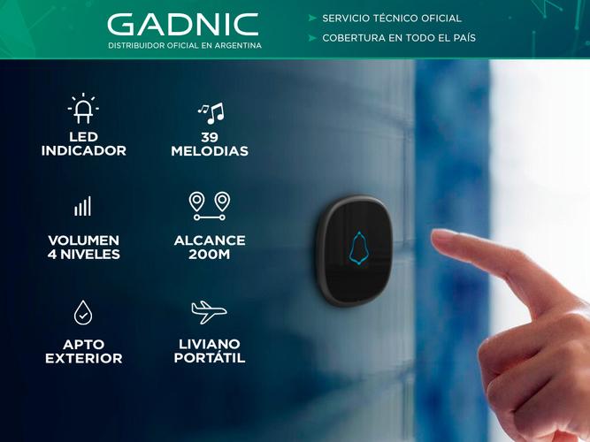 Timbre Portátil Gadnic Inalambrico 39 Melodías  - 1