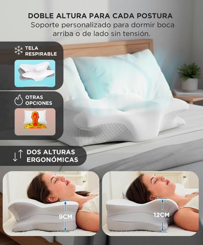 Almohada Inteligente Gadnic Espuma Memory Fresca Ergonómica Cervical   - 2