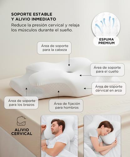 Almohada Inteligente Gadnic Espuma Memory Fresca Ergonómica Cervical   - 3