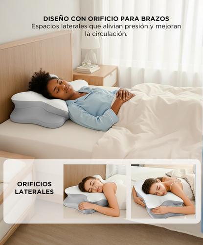 Almohada Inteligente Gadnic Espuma Memory Fresca Ergonómica Cervical   - 4