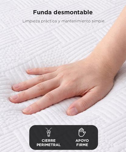 Colchón en Caja Rieti By Gadnic 2 Plazas 140x190 22 cm Espuma Memory - 4