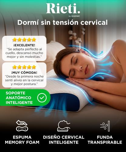 Almohada Cervical Memory Foam Inteligente Rieti by Gadnic Ergonómica Diseño Mariposa  - 1