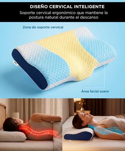 Almohada Cervical Memory Foam Inteligente Rieti by Gadnic Ergonómica Diseño Mariposa  - 2