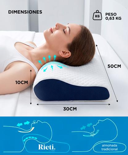 Almohada Cervical Memory Foam Inteligente Rieti by Gadnic Ergonómica Diseño Mariposa  - 5