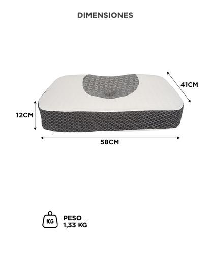 Almohada Memory Foam Gadnic Cervical Ortopédica Ergonómica Espuma Viscoelástica Funda Desmontable Lavable - 5