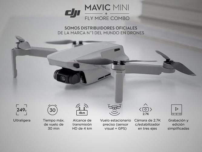 Drone DJI Mavic Mini Fly More Combo Cámara 2.7K Vuelos Automáticos - 1