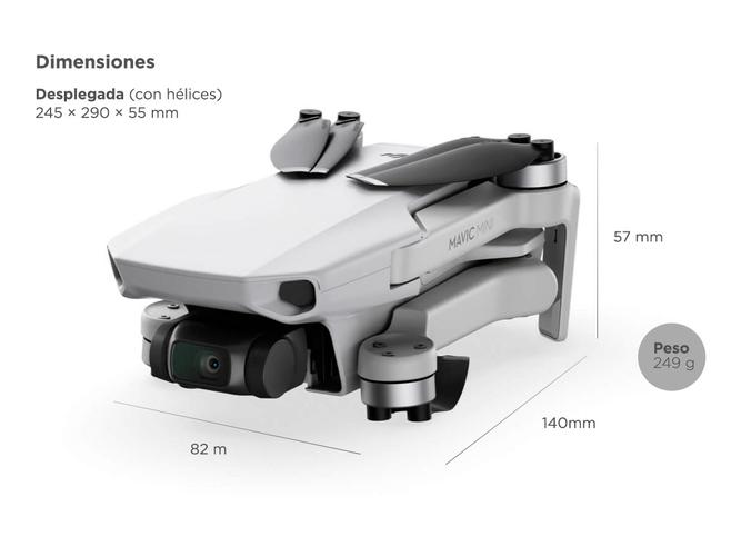 Drone DJI Mavic Mini Fly More Combo Cámara 2.7K Vuelos Automáticos - 4