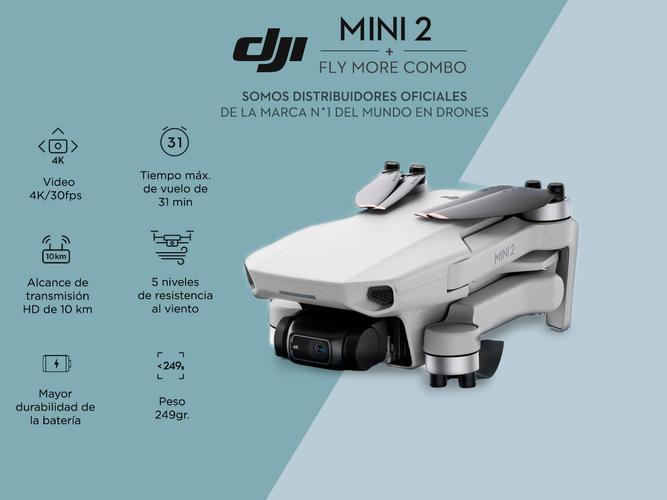 Drone DJI Mavic Mini 2 Fly More Combo 3 Baterías Cámara 4K 30fps 10km Estabilizador 3 Ejes - 1