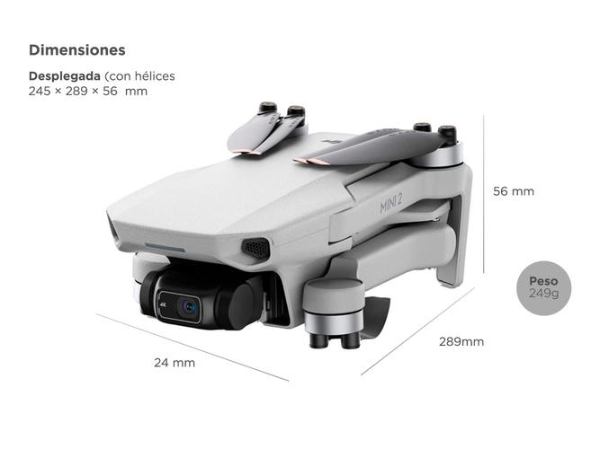 Drone DJI Mavic Mini 2 Fly More Combo 3 Baterías Cámara 4K 30fps 10km Estabilizador 3 Ejes - 4