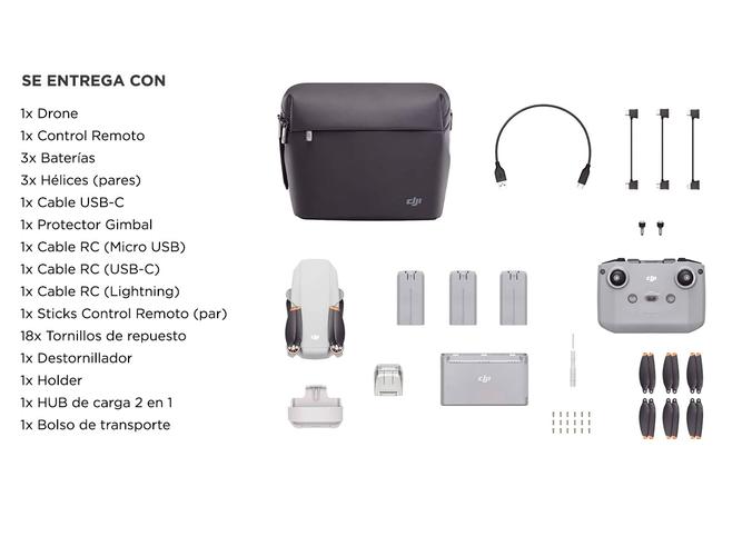 Drone DJI Mavic Mini 2 Fly More Combo 3 Baterías Cámara 4K 30fps 10km Estabilizador 3 Ejes - 6
