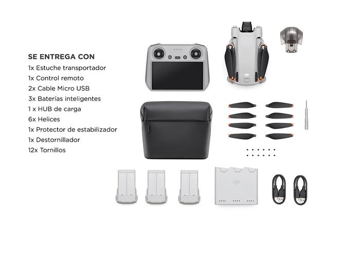 DJI Mini 3 Pro  Fly More Kit Control remoto inteligente  3 baterias - 6
