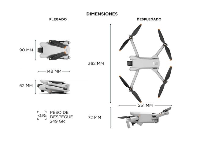 Drone con Cámara DJI Mini 3 Fly More Combo Full HD 4K - 5