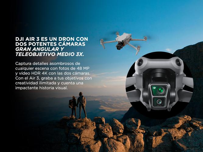 Drone DJI AIR 3 Fly More Combo + Control DJI RC-N2 - 3
