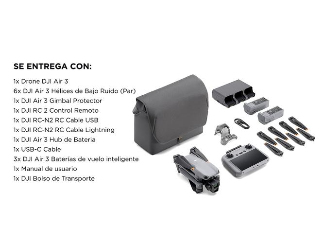 Drone DJI AIR 3 Fly More Combo Control Remoto DJI RC 2 - 6