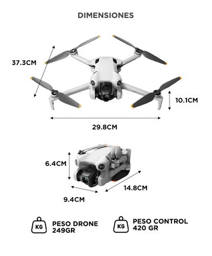 Drone DJI MINI 4 Pro Plegable  Control Remoto RC-N2 Usado - 5