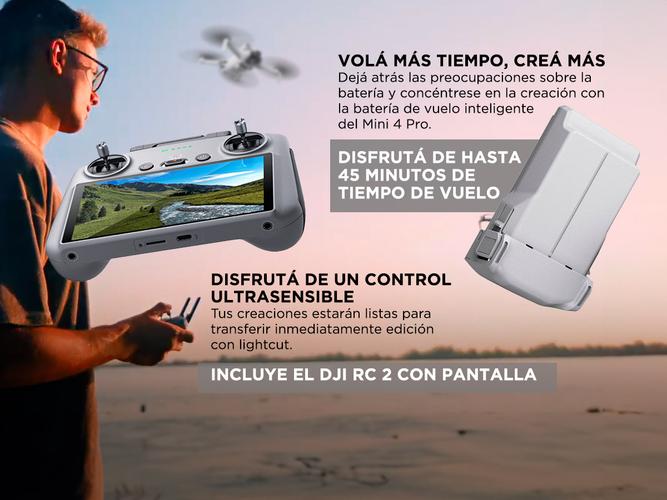 Drone DJI Mini 4 Pro Fly More Combo Plus  Control Remoto RC 2 Usado - 4