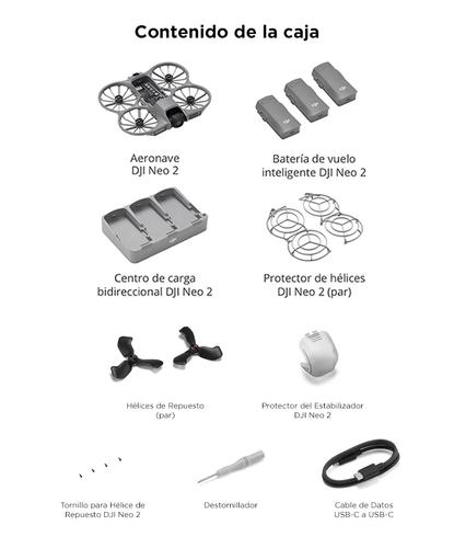 Drone DJI Neo 2 Combo 3 Baterias Sensor CMOS 1 2 Pulgadas 49 GB GPS Galileo BeiDou 7 km Vuelo 19 Min 160 g - 6