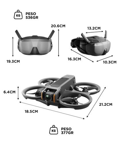 Drone DJI Avata 2  Gafas Goggles N3 Combo Vuela Inteligente - 5