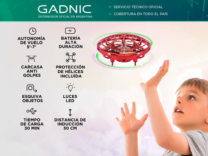 Drone Mini Ufo Gadnic Interactivo De Inducción Con Control Luz Led - 1