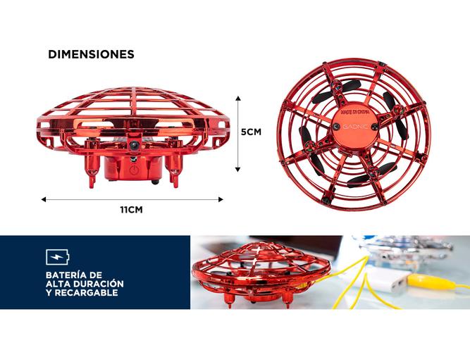 Drone Mini Ufo Gadnic Interactivo De Inducción Con Control Luz Led - 5