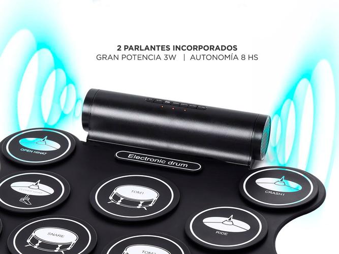 Batería Electrónica Silicona Flexible 9 Pads - 4
