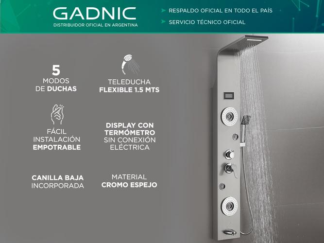 Ducha Escocesa  Gadnic 8 Jets Hidromasaje Duchador con Termometro - 1