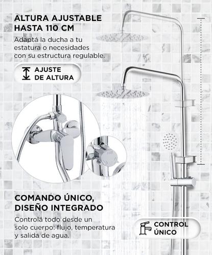 Grifería Ducha Rieti Duchador Cromo - 3