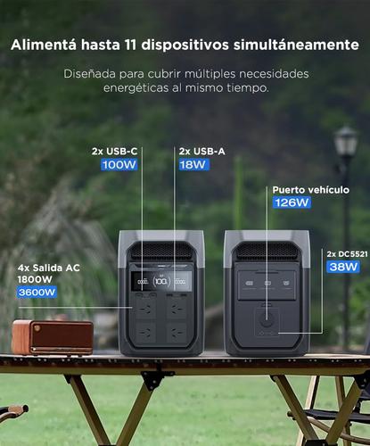 Estación de Energía EcoFlow Delta 3 Batería 1024 Wh Potencia 1800W X-Boost 3600W - 4