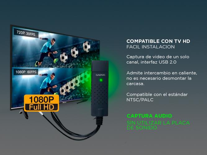 Capturadora de Video Gadnic Usb Audio Rca S-video Externa Vhs - 2