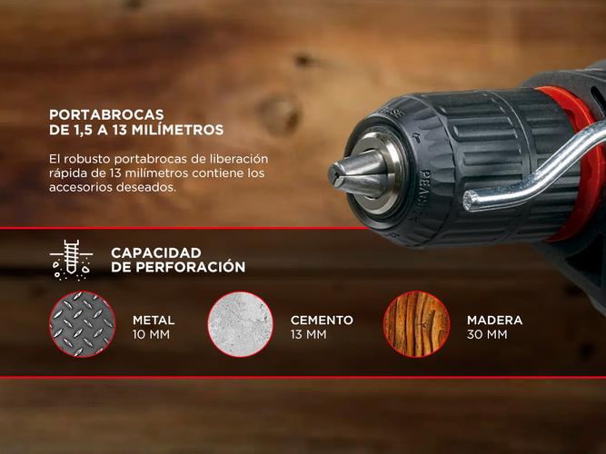  Taladro percutor Atornillador Einhell TC-ID 720 Ergonómico y seguro portabrocas de 1,5 a 13 mm - 2