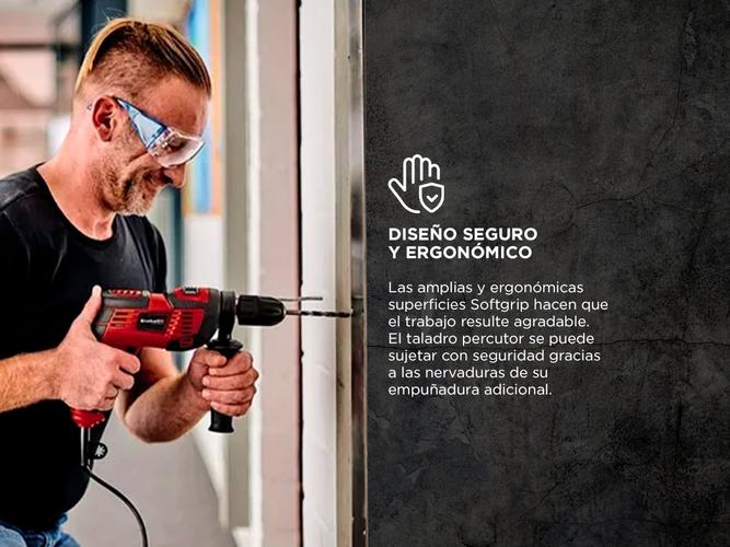  Taladro percutor Atornillador Einhell TC-ID 720 Ergonómico y seguro portabrocas de 1,5 a 13 mm - 4