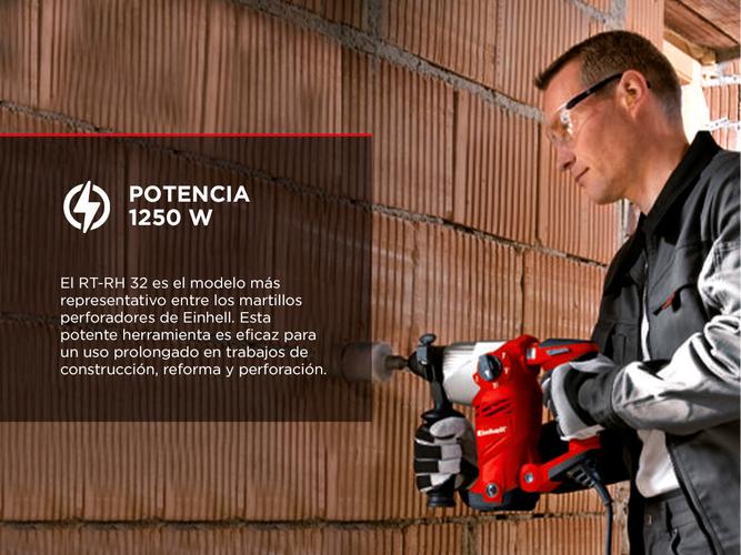Rotomartillo Einhell RT-RH 32 Martillo Perforador 1250 Watts de potencia - 2