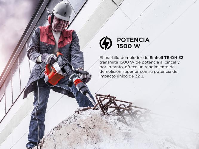 Martillo Demoledor Einhell TE-DH 32 1500 W con maletín de trasporte - 2