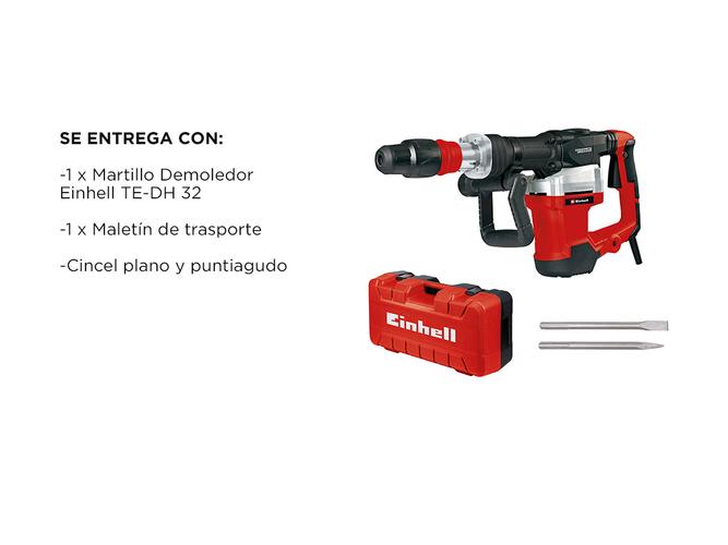 Martillo Demoledor Einhell TE-DH 32 1500 W con maletín de trasporte - 6