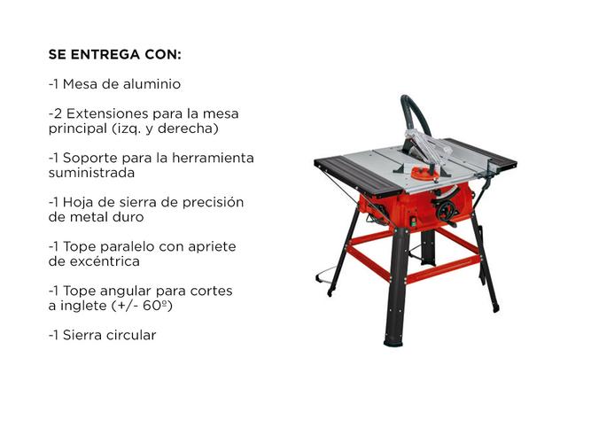 Sierra de mesa circular Einhell TC-TS 2025/2 U Cortes de precisión Madera Fibra - 5