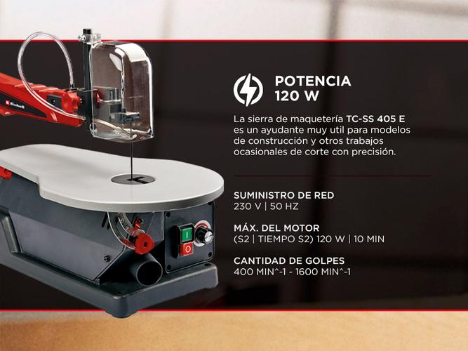 Sierra Caladora De Banco Einhell Tc-ss 405 E Silenciosa y estable - 3
