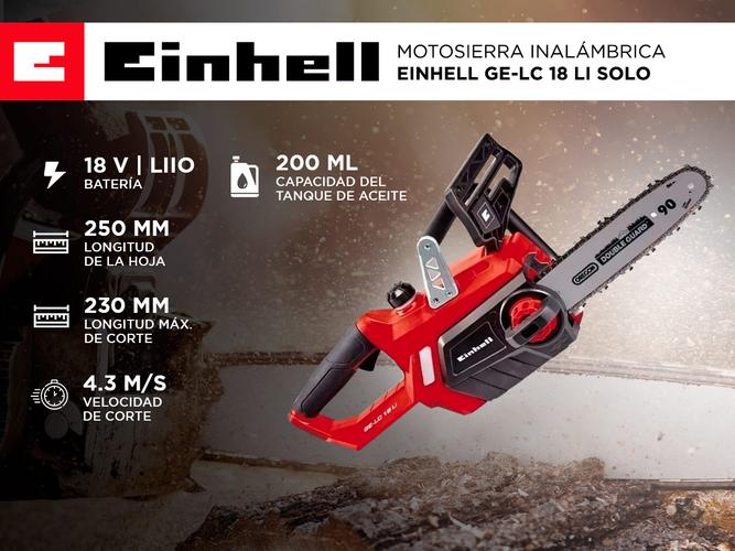 Motosierra Inalámbrica Einhell GE-LC 18 Li solo - 1