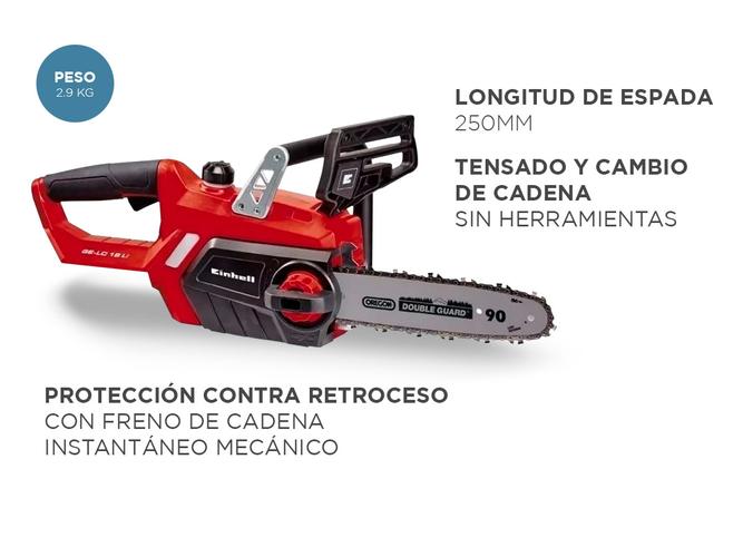 Motosierra Inalámbrica Einhell GE-LC 18 Li solo - 4