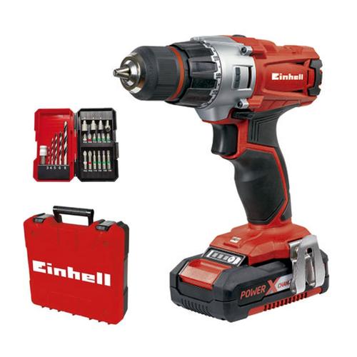 Taladro Atornillador Inalambrico Einhell TE-CD 18/45 3X-Li  Accesorios  Bateria 2.0ah  Maletin - 0