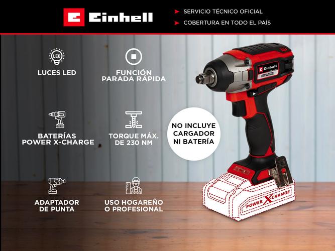 Llave De Impacto Inalambrico Einhell  Cargador  Bateria 2500mah - 1