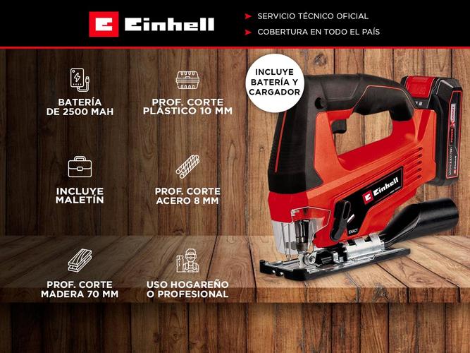 Sierra Caladora Inalambrica Einhell TC-JS 18 Li Bateria 2.5ah Maletin - 1