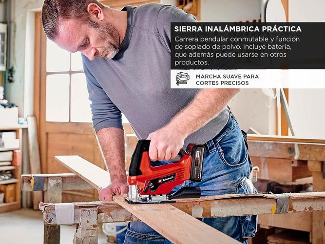 Sierra Caladora Inalambrica Einhell TC-JS 18 Li Bateria 2.5ah Maletin - 2